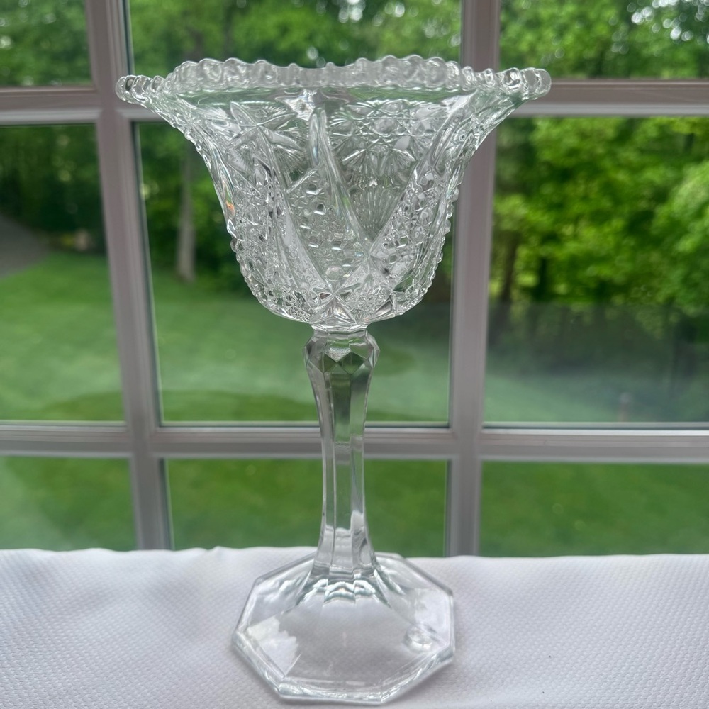Lovely “Pres Cut” Glass for Candy/Compote Dish
